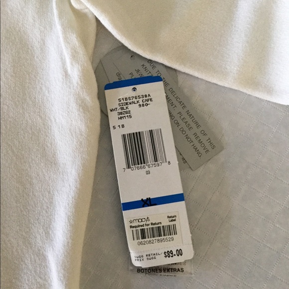 NWT Nine West Cardigan w/lace and bead detail, XL - Picture 4 of 6